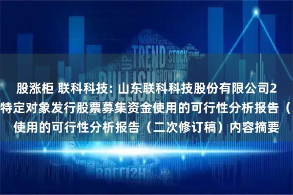 股涨柜 联科科技: 山东联科科技股份有限公司2025年度以简易程序向特定对象发行股票募集资金使用的可行性分析报告（二次修订稿）内容摘要