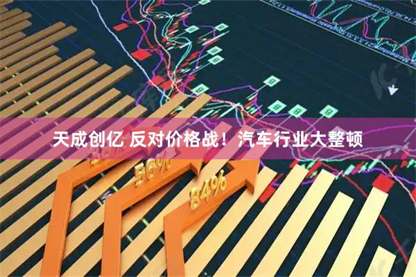 天成创亿 反对价格战！汽车行业大整顿