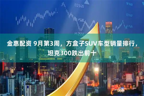 金惠配资 9月第3周，方盒子SUV车型销量排行，坦克300跌出前十